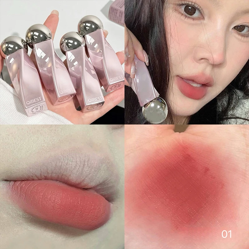 Matte Velvet Lip Tint Long Lasting - QIBEST 매트 벨벳 립글로스 방수 리퀴드