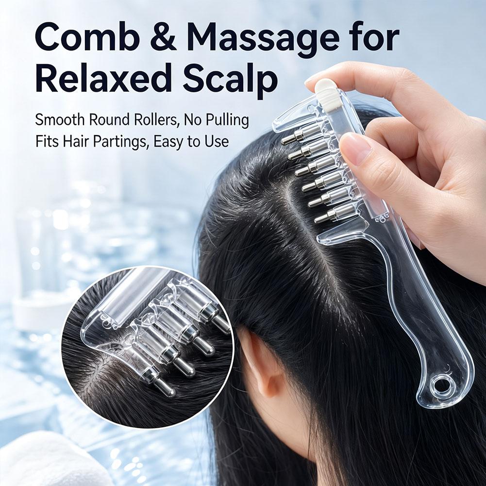 투명 헤어 뿌리 빗, 액체 도포용 빗, 두피 마사지 빗 - Hair Care 리뷰 및 가격