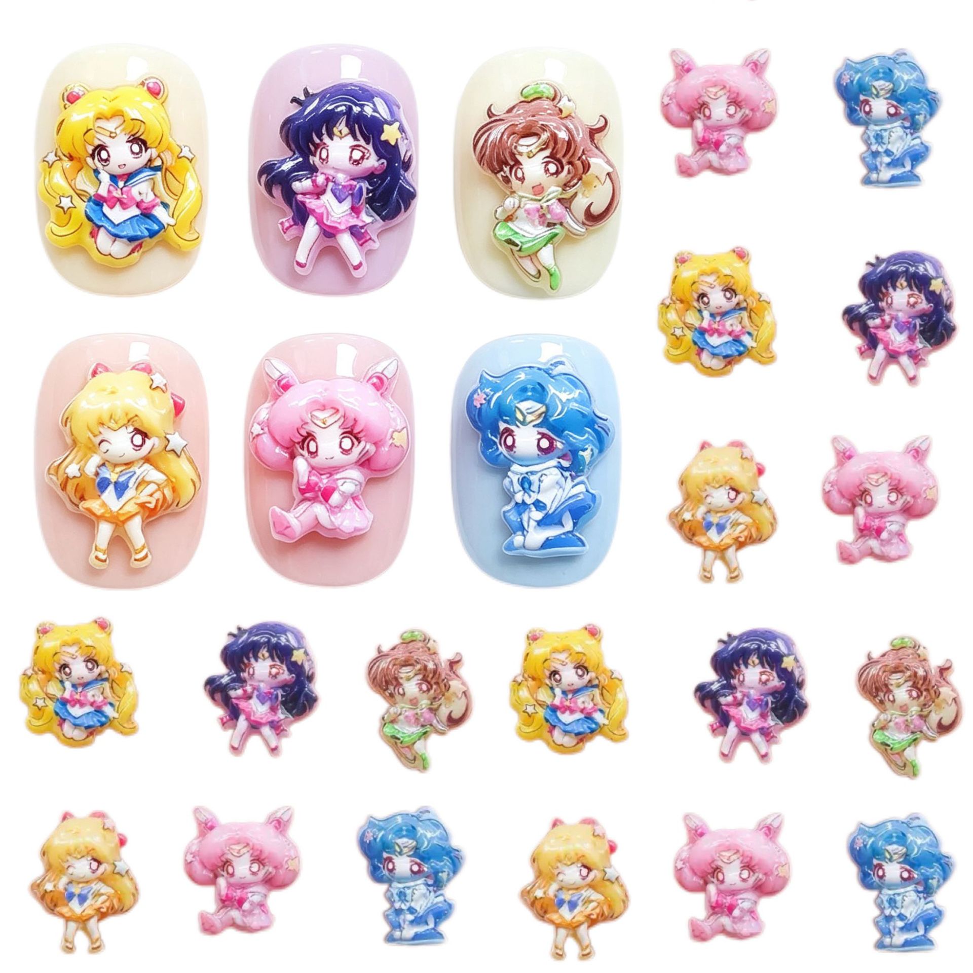 세일러문 네일 액세서리용 30/100개 만화 캐릭터 귀 - Nail Art 리뷰 및 가격