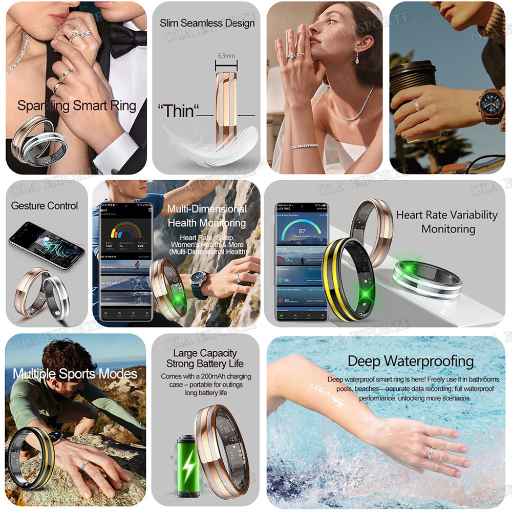 제스처 감지 스마트 링 건강 모니터 스마트 링 야외 방 - Health Monitors 리뷰 및 가격